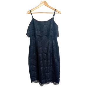 Nanette Lepore Women's Sleeveless Black Lace Mini Dress Size 8